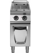 Friggitrice elettrica professionale 2 vasche Lt 8+8 DIMENSIONI CM.40x73x87h