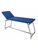 LETTINO DA VISITA MEDICA 2 SEZIONI - PORTATA 120 KG - STRUTTURA IN TUBO CROMATO - COLORE BLU - CM 182X62X79H