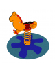 Gioco a molla monoposto Ranocchio - in legno - VERSIONE DA INTERRARE O FILO PAVIMENTO - cm 67x83x80h