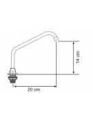Bocca d'erogazione girevole cm. h.14xL.20