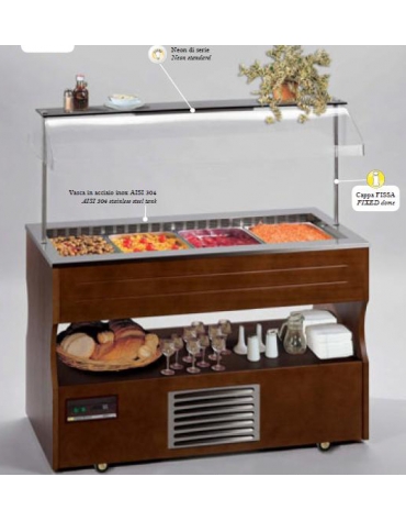 Espositore buffet refrigerato da cm. 206,5