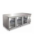 Tavolo refrigerato 3 Sportelli a vetro positivo ventilato -2° +8°C cm 179,5x70x86h