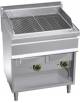 Griglia a gas combi acqua grill doppia su mobile aperto senza antina - Cm 80x70x104h