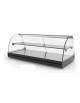Vetrina neutra da banco con 2 ripiani con vetro curvo  ed illuminazione a Led - mm 840x395x360 h