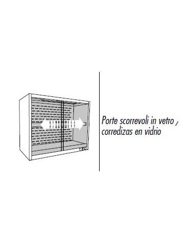 Espositore pensile refrigerato inox Temp. +5 +8 °C mm L968XP580XH1140