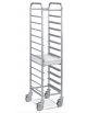 Carrello portavassoi inox AISI 304 - Portata vassoi 24EN - traversi imbullonati - cm 90x60x190h