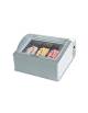 Vetrina conservatore gelato da banco 3 vaschette Lt. 5 - Con illuminazione a Led - Temperatura -10° -25°C - cm 64,7x71,5x38,8h