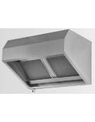 Cappa inox professionale ecologica con carboni attivi a parete cm. 220x110x60h