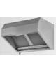 Cappa inox professionale ecologica con carboni attivi a parete cm. 220x110x60h