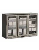 Espositore refrigerato orizzontale per bibite 0°/+10°C - 3 porte a battente, cornice ed interno inox AISI 304 - cm 135x53x89,6h