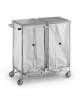 Carrello porta biancheria sporca a 2 sacchi con coperchi in ABS - SACCHI ESCLUSI - cm 107x52x111h