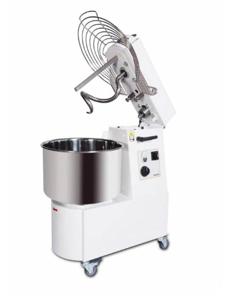 Impastatrice per pizzeria professionale a spirale con testa sollevabile ribaltabile - Capacità vasca Kg 17 / Lt 21 - TRIFASE Impastatrice per pizzeria professionale a spirale con testa sollevabile ribaltabile - Capacità vasca Kg 17 / Lt 21 - TRIFASE