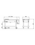 Carrello Caldo Bagnomaria in legno - Numero 2 Bacinelle GN 1/1