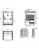 Armadio frigo professionale Lt 120 / +2 +8 C - ESTERNO INOX - cm 60x58,5x85,5h