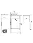 Frigorifero per farmacia da Lt. 156 cm 60,4x61,5x84,5h