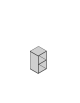 Contenitore a giorno con ripiano 45x43x88h special