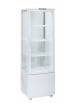 Vetrina refrigerata ventilata verticale +2° +10°C con 4 lati a vetro - Capacità Litri 235 - cm 51,5x48,5x169h