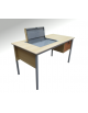 Cattedra multimediale con security box , con 2 cassetti e pannelli anteriore e laterale - cm 140x70x76h