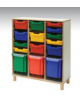 ARMADIO BASSO IN LEGNO DI BETULLA PORTAVASCHETTE 2 VANI ( VASCHETTE ESCLUSE ) - CM 70X40X110H