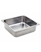 BACINELLA GASTRONORM GN 2/3 IN ACCIAO INOX AISI 304 - mm 353x325x100h - Capacità lt. 9,1