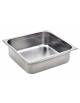 BACINELLA GASTRONORM GN 2/3 IN ACCIAO INOX AISI 304 - mm 353x325x100h - Capacità lt. 9,1