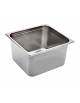 BACINELLA GASTRONORM GN 2/3 IN ACCIAO INOX AISI 304 - mm 353x325x200h - Capacità lt. 18,3