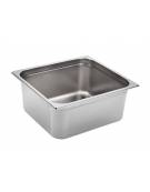 BACINELLA GASTRONORM GN 2/3 IN ACCIAO INOX AISI 304 - mm 353x325x150h - Capacità lt. 13,2