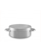 Casseruola in alluminio bassa 2 maniglie - Spessore mm 5 - Diametro cm 35 - Altezza cm 14 - Capacità lt 13