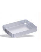 Tegame in alluminio con maniglie snodate - Larghezza mm 350 - Profondità mm 270 - Altezza mm 55