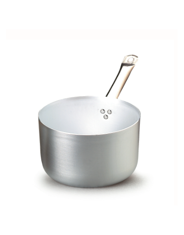CASSERUOLA ALTA IN ALLUMINIO 1 MANICO ADATTA PER INDUZIONE - Diametro mm 160 - Altezza mm 80 - Capacita LT 1,5