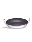 Paellera antiaderente in alluminio con manici in acciaio inox - Diametro cm 24 - Altezza cm 4,5 - Capacità lt 2