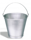 SECCHIO CON BASE GRADUATO IN ACCIAIO INOX mm 325x325 lt. 15