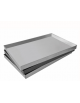 TEGLIA LAMIERA ALLUMINATA SPESSORE 8/10 - Larghezza mm 600 - Profondità mm 400 - Altezza mm 40