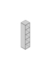 Contenitore a giorno con ripiani 45x43x213h special