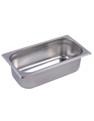 BACINELLA GASTRONORM GN 1/3 IN ACCIAO INOX AISI 304 - mm 325x175x100h - Capacità lt. 4,1