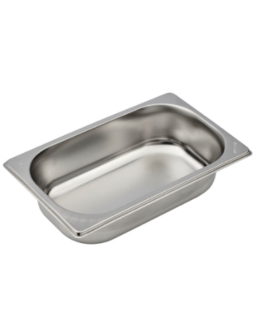 BACINELLA INOX GASTRONORM AISI 304 GN 1/4 mm 265x162xh65 lt. 1.8