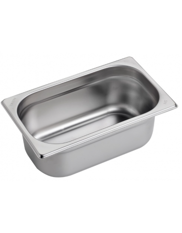 BACINELLA INOX GASTRONORM AISI 304 GN 1/4 mm 265x162xh100 lt. 2.8