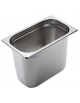 BACINELLA GASTRONORM GN 1/4 IN ACCIAO INOX AISI 304 - mm 265x162x200h - Capacità lt. 5,6