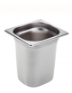 BACINELLA GASTRONORM GN 1/6 IN ACCIAO INOX AISI 304 - mm 176x162x200h - Capacità lt. 3,5
