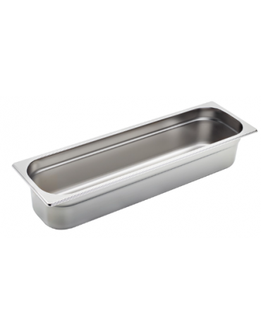 BACINELLA GASTRONORM GN 2/4 IN ACCIAIO INOX AISI 304 - mm 530x162x100h - Capacità lt. 6,0