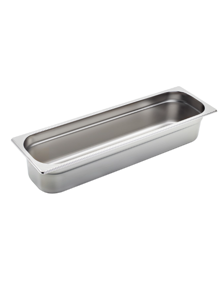 BACINELLA GASTRONORM GN 2/4 IN ACCIAIO INOX AISI 304 - mm 530x162x100h - Capacità lt. 6,0