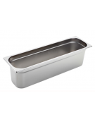 BACINELLA GASTRONORM GN 2/4 IN ACCIAO INOX AISI 304 - mm 530x162xh150h - Capacità lt. 9