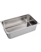 BACINELLA GASTRONORM GN 2/8 IN ACCIAO INOX AISI 304 - mm 325x132x150h - Capacità lt. 4,3