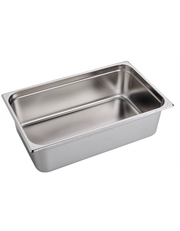 BACINELLA GASTRONORM GN 2/8 IN ACCIAO INOX AISI 304 - mm 325x132x150h - Capacità lt. 4,3