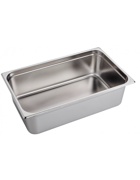 BACINELLA GASTRONORM GN 2/8 IN ACCIAO INOX AISI 304 - mm 325x132x150h - Capacità lt. 4,3