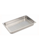 BACINELLA GASTRONORM FORATA GN 1/3 IN ACCIAO INOX AISI 304 - mm 325x175xh65 - Capacità lt. 3,5