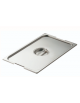 COPERCHIO GASTRONORM GN 1/3 IN ACCIAIO INOX AISI 304 CON SPACCHI MANIGLIE - mm 325x175