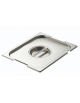 COPERCHIO GASTRONORMGN 1/4 IN ACCIAIO INOX AISI 304 CON SPACCHI MANIGLIE E MESTOLO - mm 265x162