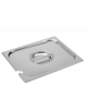 COPERCHIO GASTRONORM GN 2/4 IN ACCIAIO INOX AISI 304 CON SPACCO MESTOLO - mm 530x162
