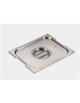 COPERCHIO GASTRONORM GN 1/2 A TENUTA IN ACCIAIO INOX AISI 304 - CON SPACCHI MANIGLIE - mm 325x265